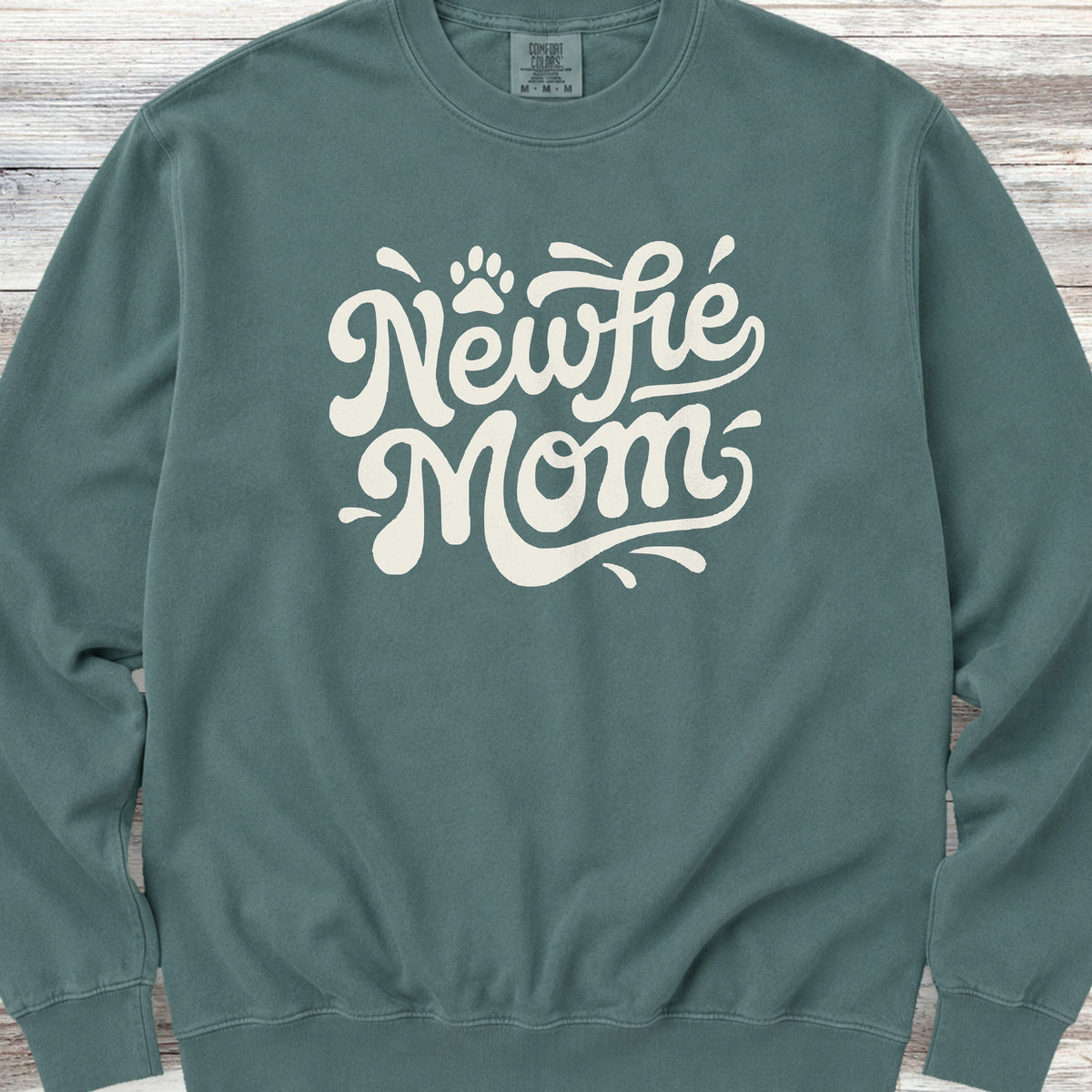 Newfoundland Groovy Mom Sweatshirt - Blue Spruce