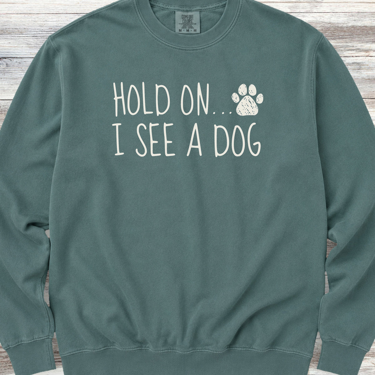 Dog Hold On Sweatshirt - Blue Spruce