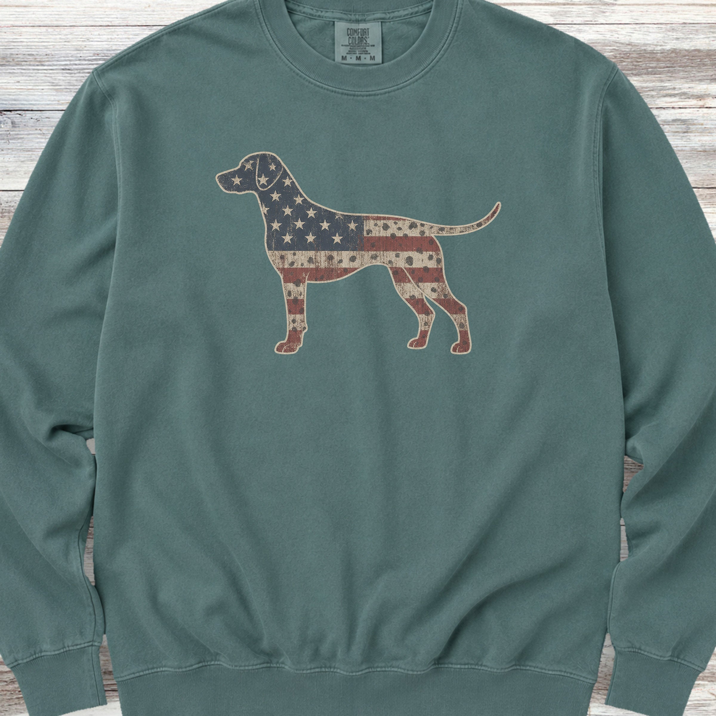 Dalmatian Vintage USA Sweatshirt - Blue Spruce