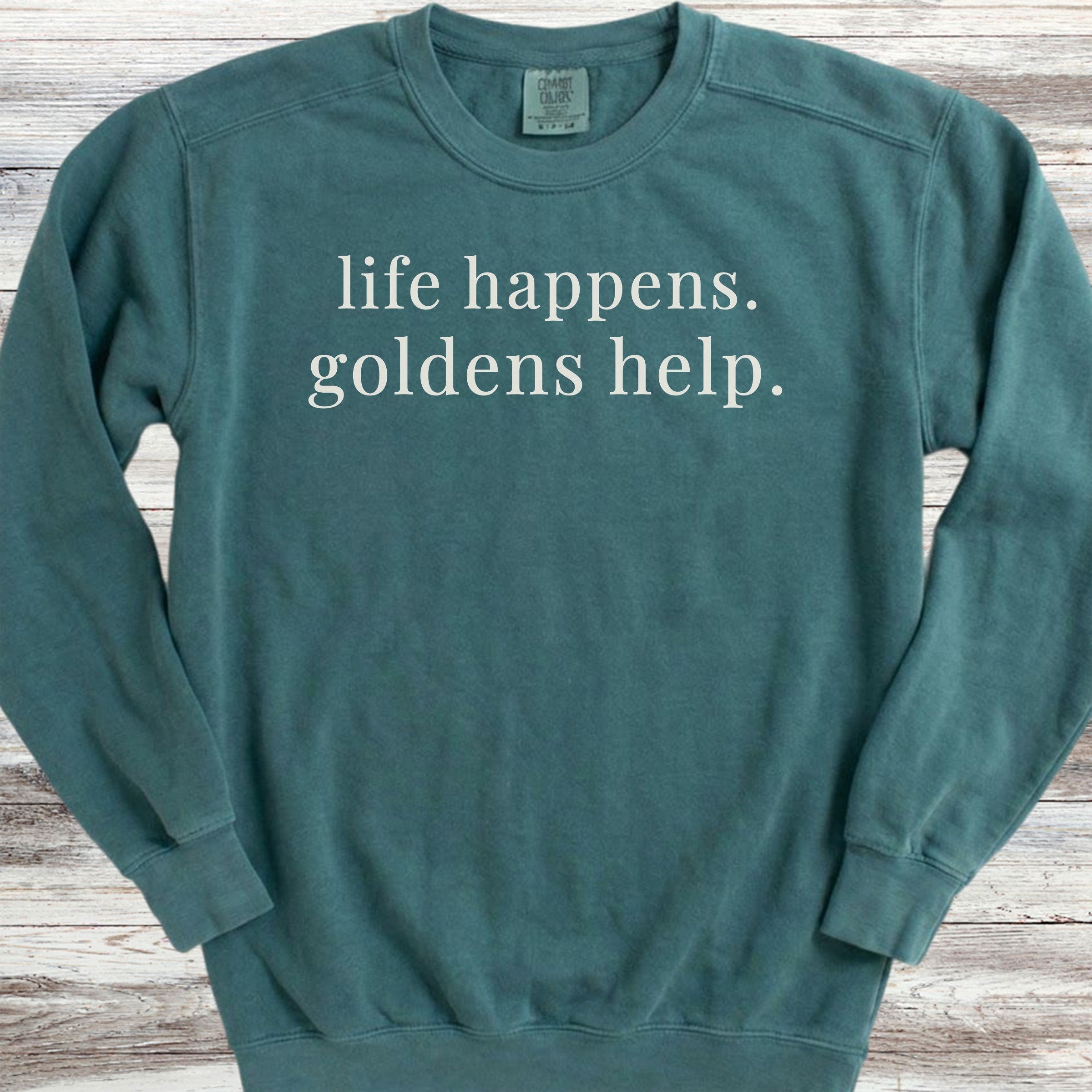 Golden Retriever Help Sweatshirt - Blue Spruce