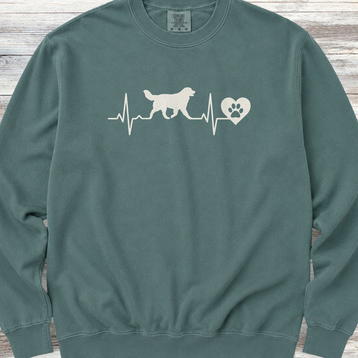 Bernese Mountain Dog Heartbeat Sweatshirt - Blue Spruce