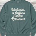 Golden Retriever Weekends Sweatshirt - Blue Spruce