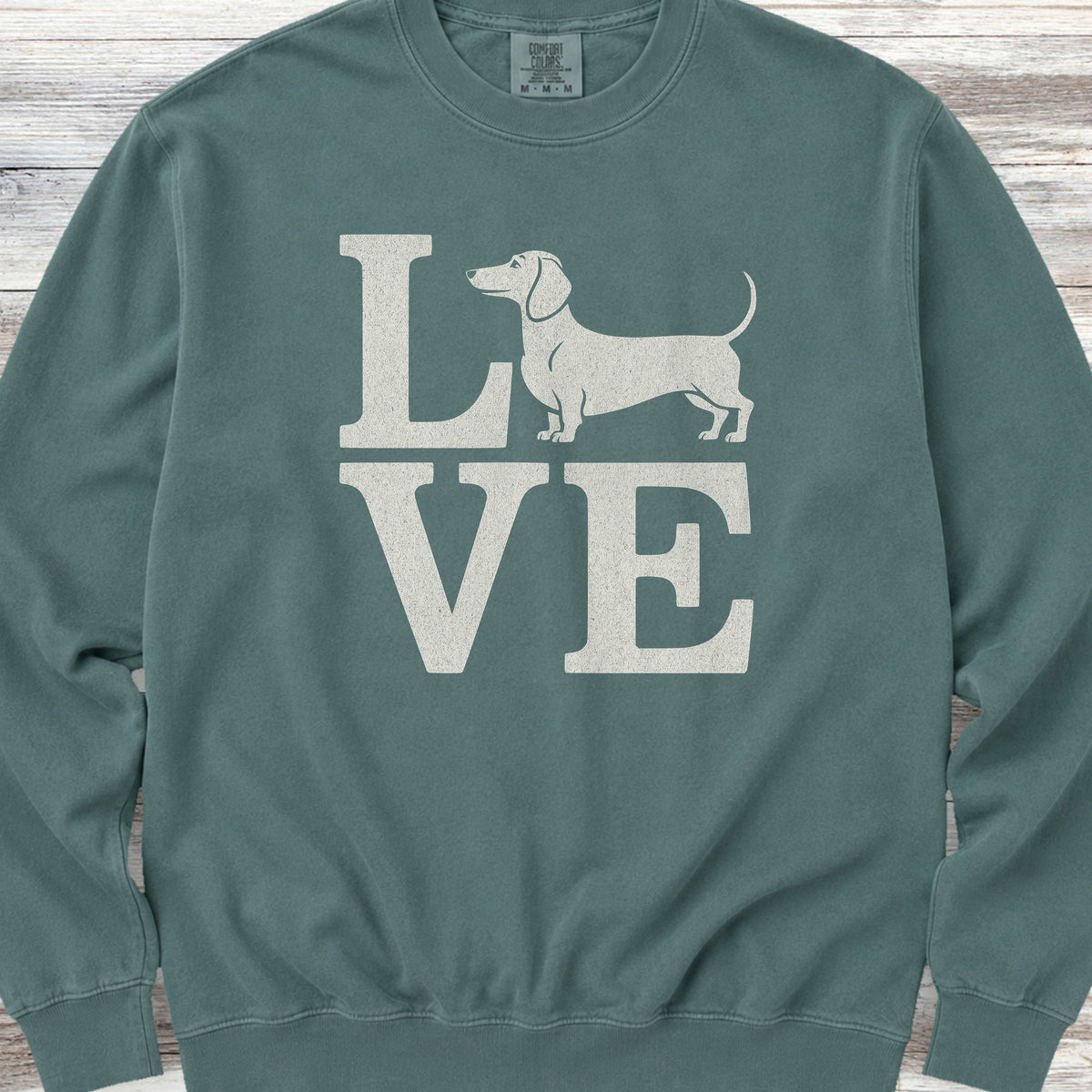 Dachshund Love Sweatshirt - Blue Spruce