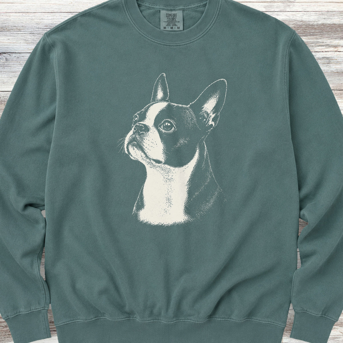 Boston Terrier Loyalty Sweatshirt - Blue Spruce
