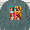 Border Collie Red Pop Art Sweatshirt - Blue Spruce