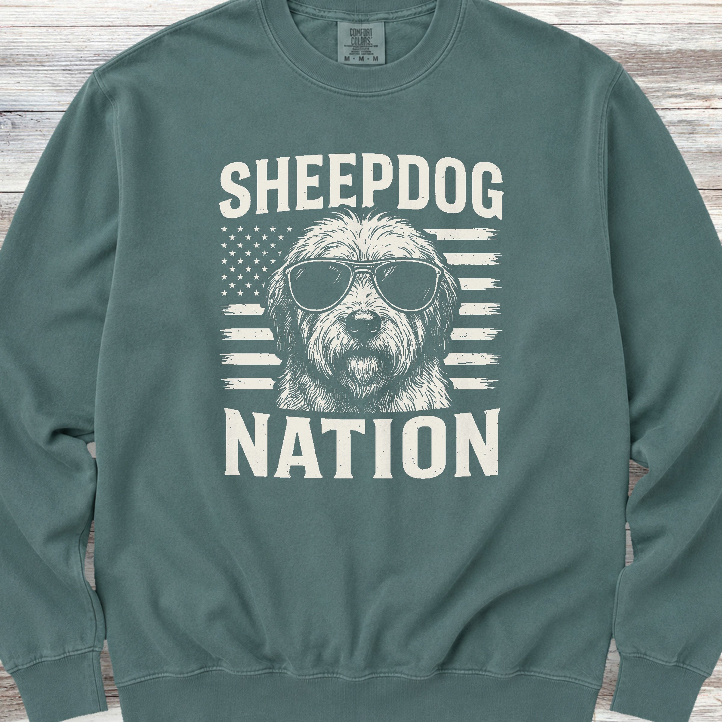 Old English Sheepdog Nation Sweatshirt - Blue Spruce
