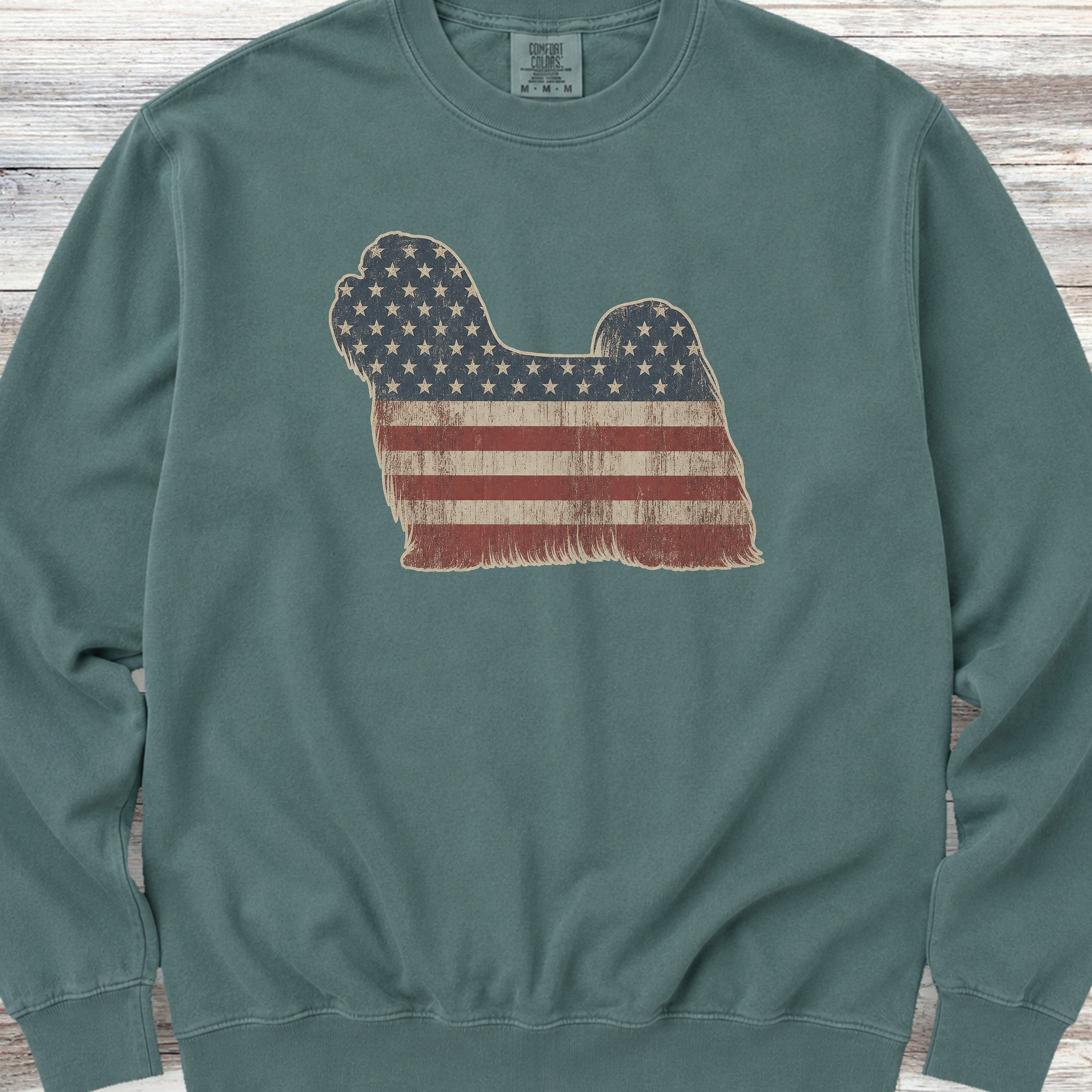 Maltese Vintage USA Sweatshirt - Blue Spruce