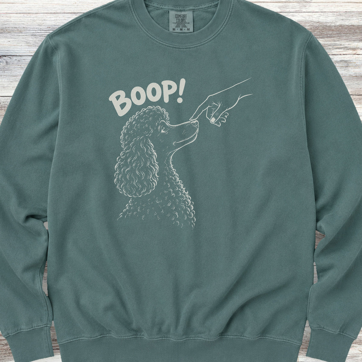 Poodle Dark BOOP! Sweatshirt - Blue Spruce