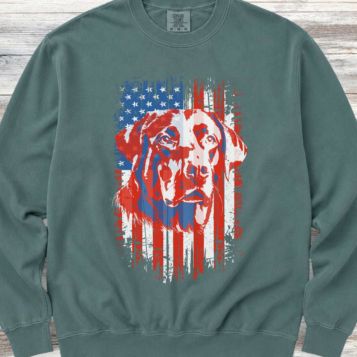 Labrador Retriever USA Sweatshirt - Blue Spruce
