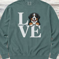 Bernese Mountain Dog Puppy Love Sweatshirt - Blue Spruce
