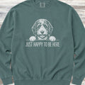 Bernedoodle Happy Sweatshirt - Blue Spruce
