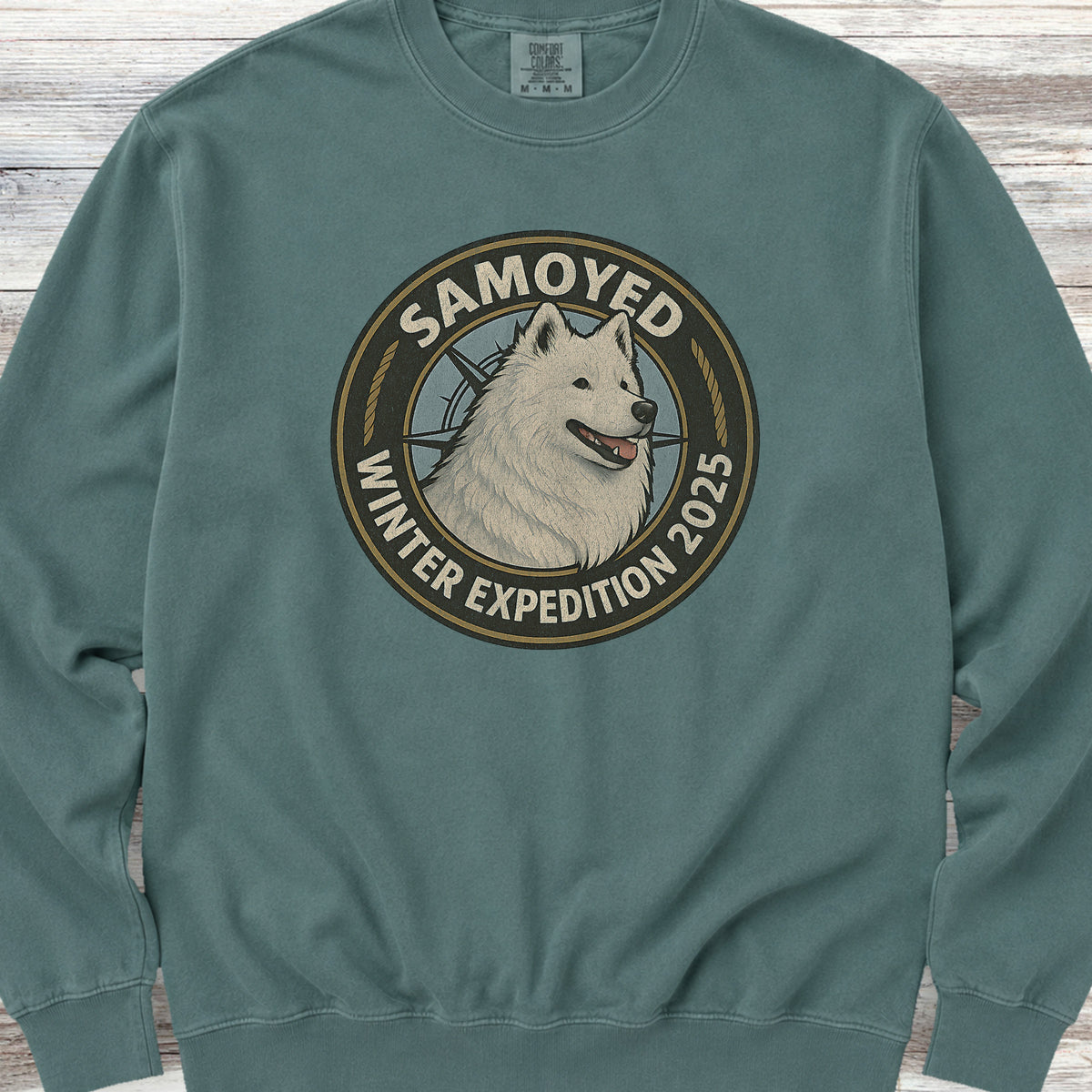 Samoyed Winter Expedition 2025 Sweatshirt - Blue Spruce