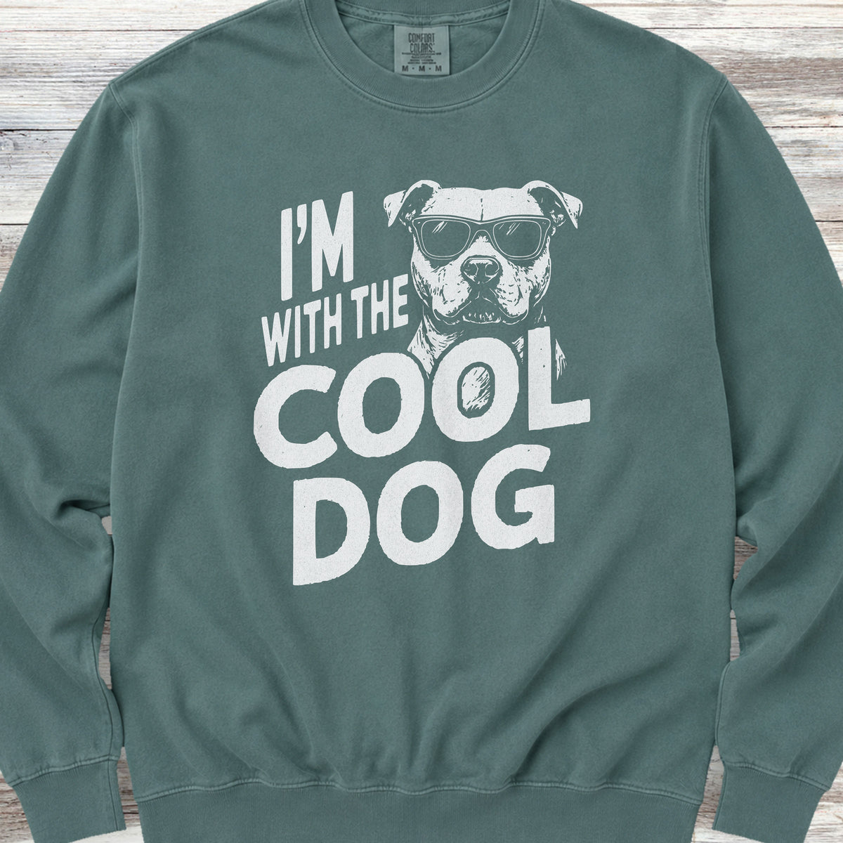 Pit Bull Cool Dog Sweatshirt - Blue Spruce