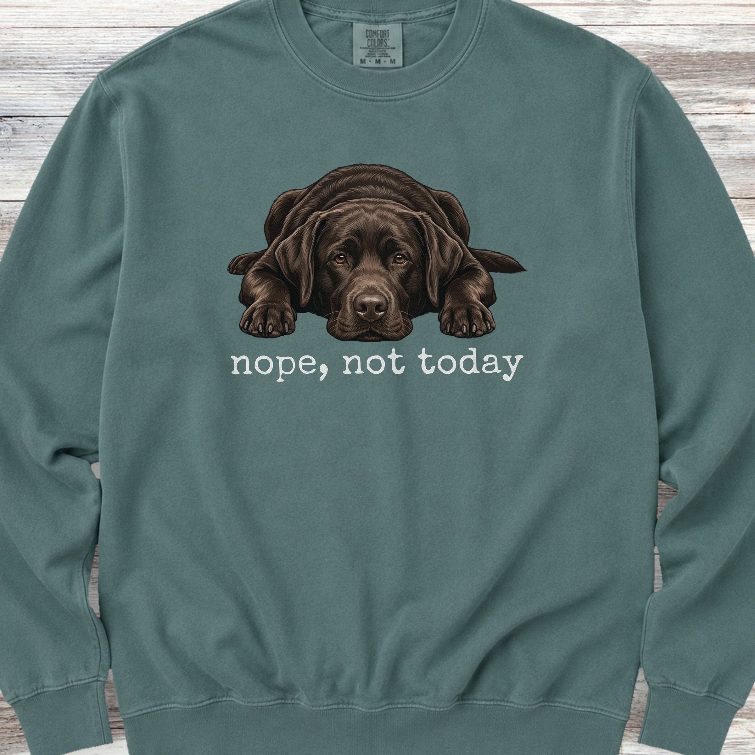 Labrador Retriever Chocolate Nope Sweatshirt - Blue Spruce