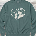 Alaskan Malamute Heart Bond Sweatshirt - Blue Spruce