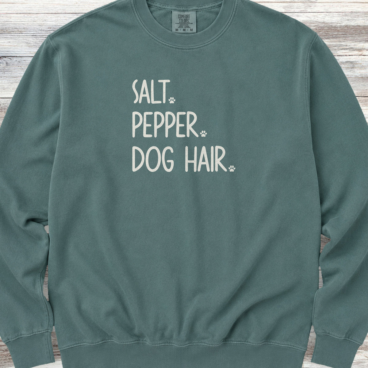 Salt Pepper Dog Hair Sweatshirt - Blue Spruce