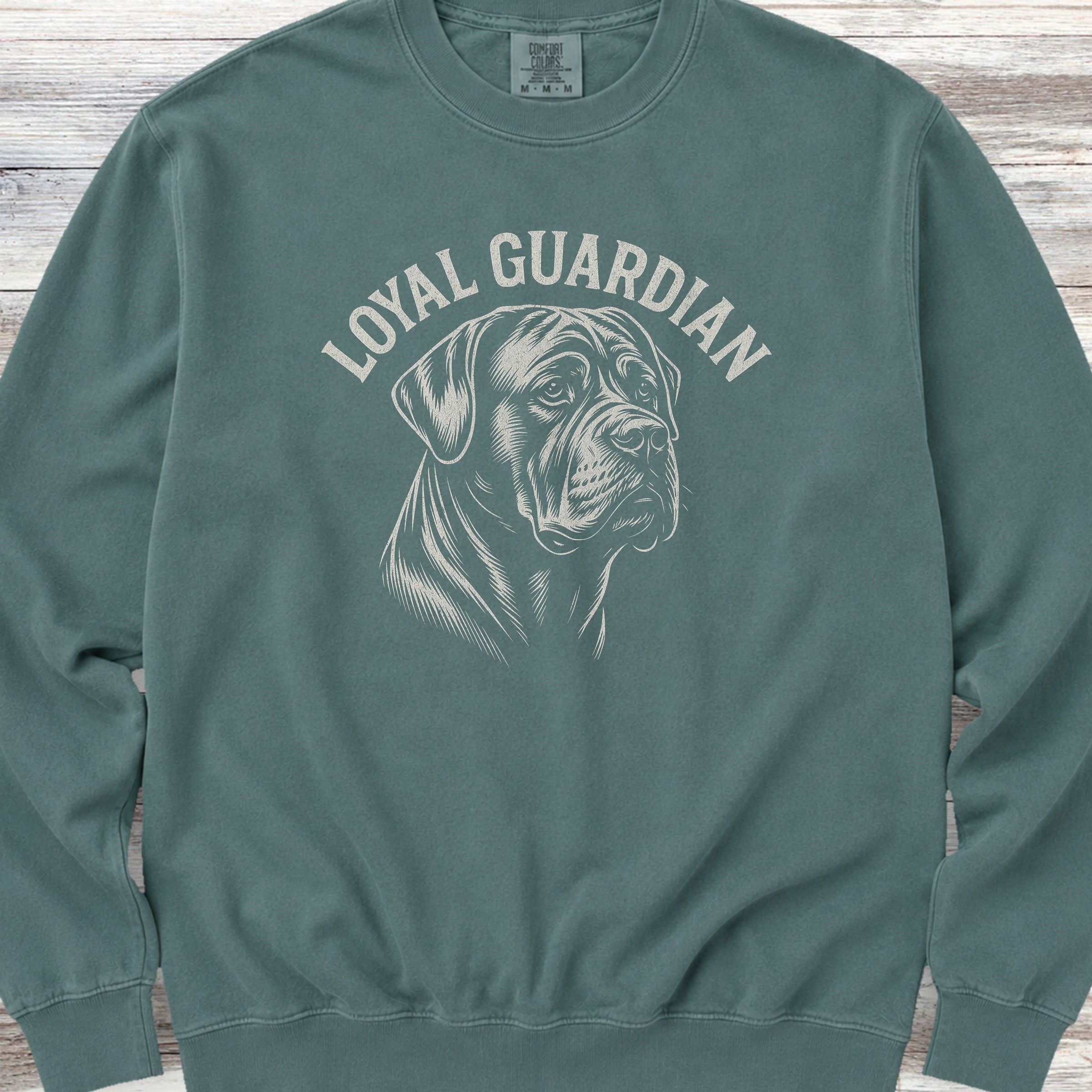 Cane Corso Natural Loyal Guardian Sweatshirt - Blue Spruce