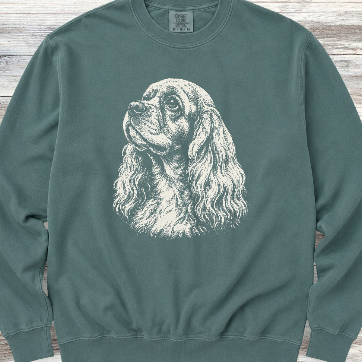 Cocker Spaniel Loyalty Sweatshirt - Blue Spruce