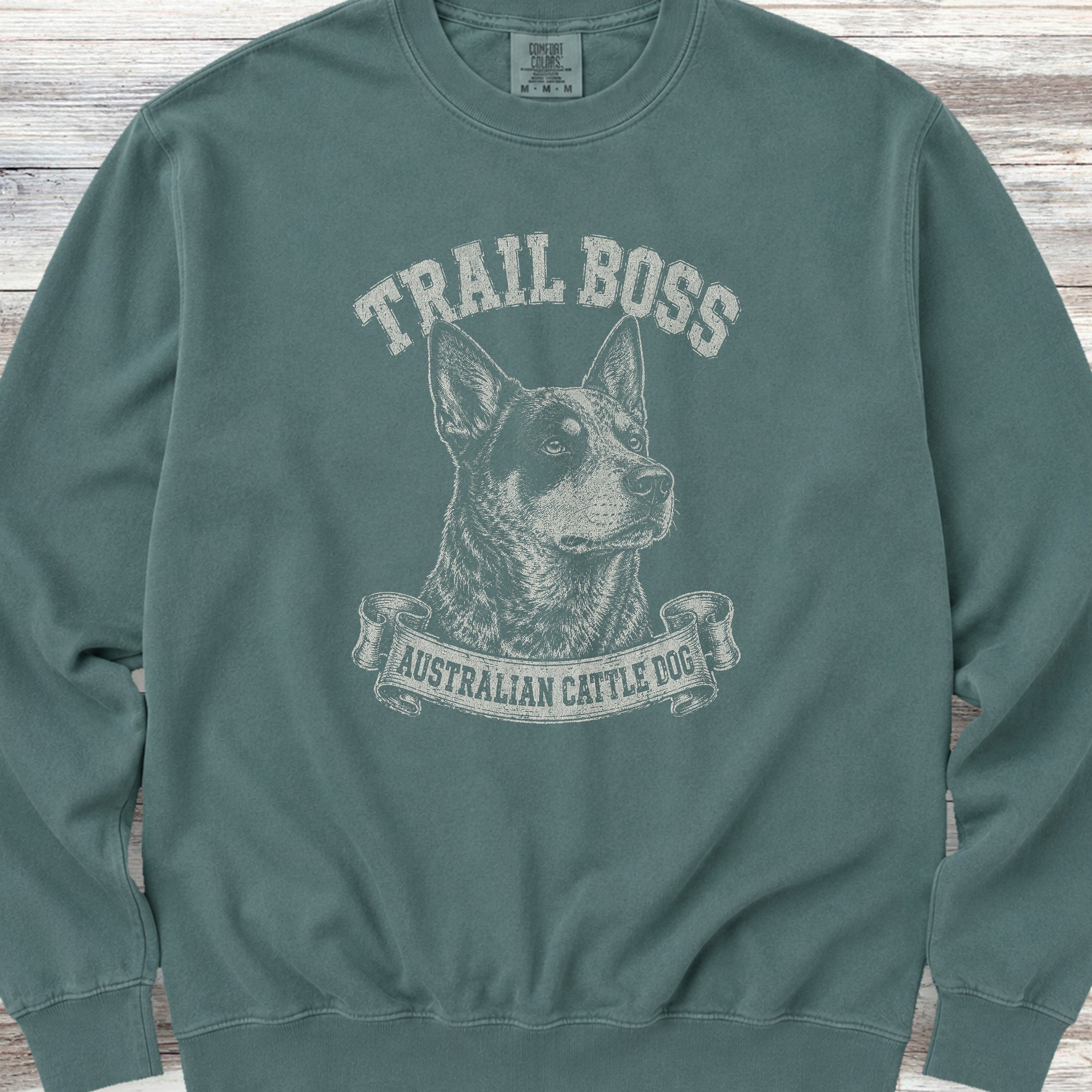 Australian Cattle Dog Trail Boss Sweatshirt - Blue Spruce