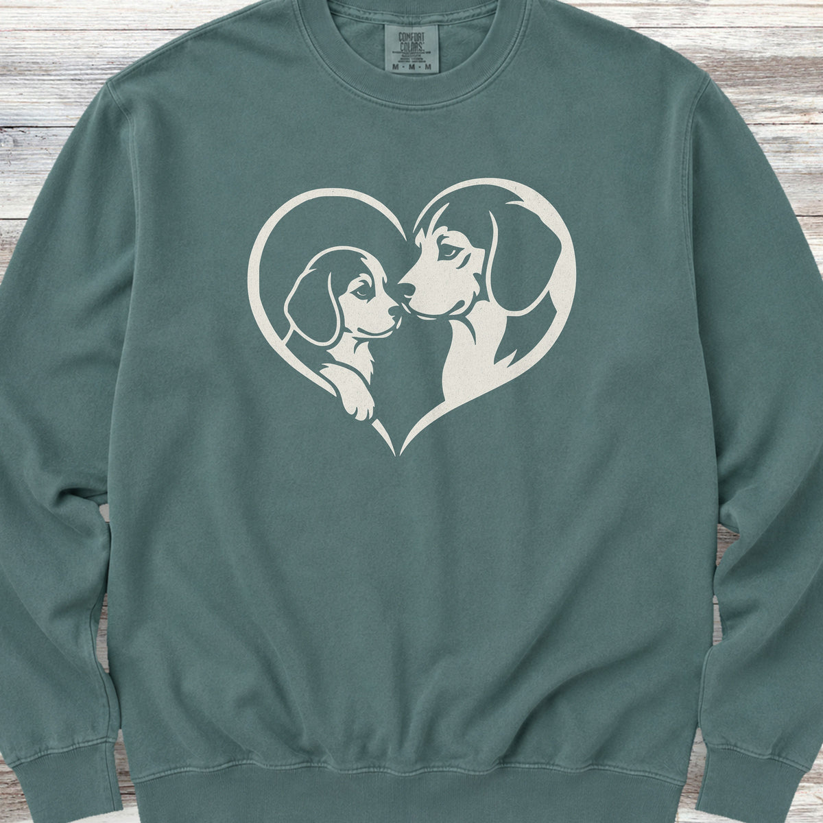 Beagle Heart Bond Sweatshirt - Blue Spruce