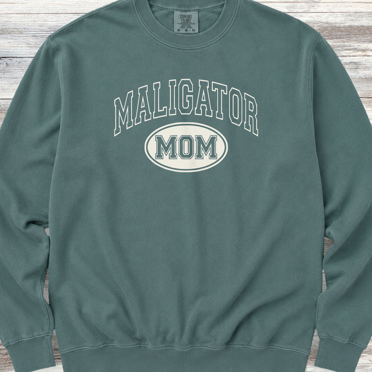 Belgian Malinois University Maligator Mom Sweatshirt - Blue Spruce