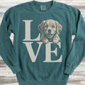 Golden Retriever Love Sweatshirt - Blue Spruce