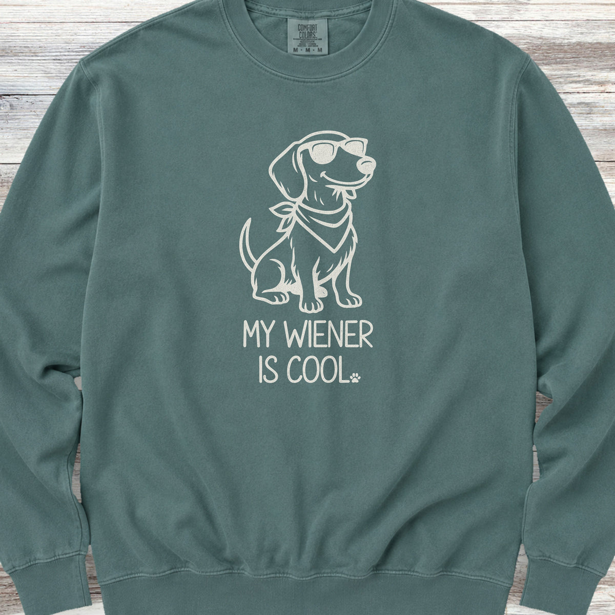 Dachshund Cool Wiener Sweatshirt - Blue Spruce