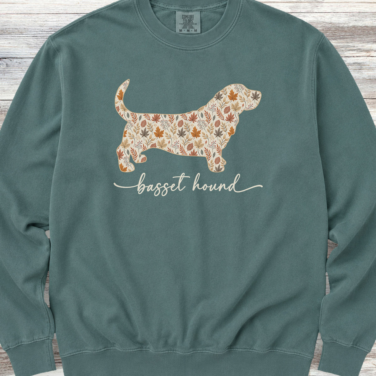 Basset Hound Fall Sweatshirt - Blue Spruce