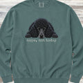 Poodle Black Nope Sweatshirt - Blue Spruce