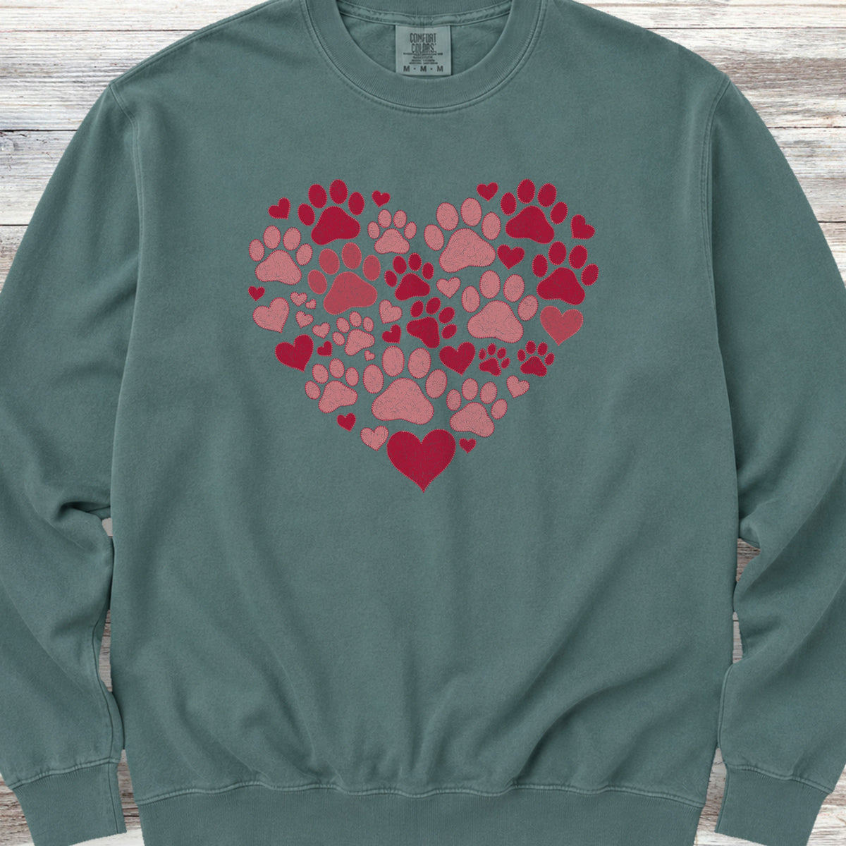 Heart & Paw Sweatshirt - Blue Spruce