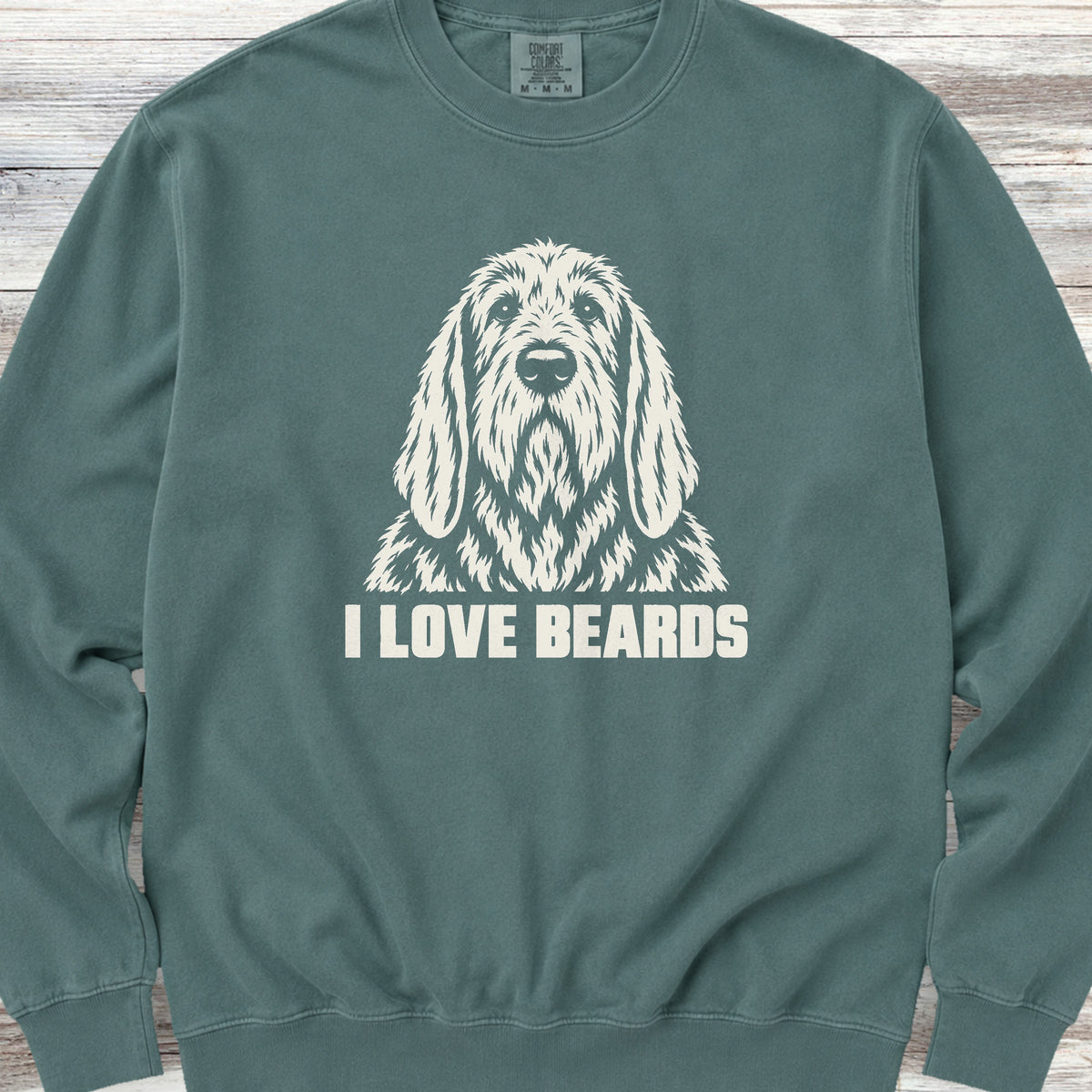 Otterhound I Love Beards Sweatshirt - Blue Spruce