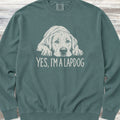 Labrador Retriever Yellow Lapdog Sweatshirt - Blue Spruce