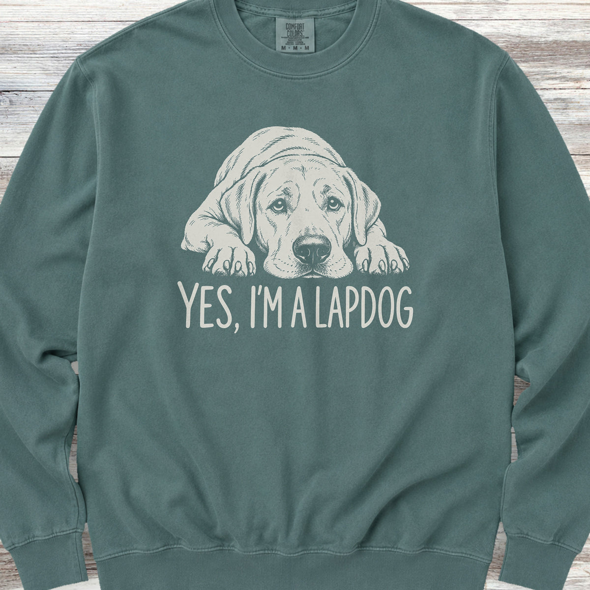 Labrador Retriever Yellow Lapdog Sweatshirt - Blue Spruce