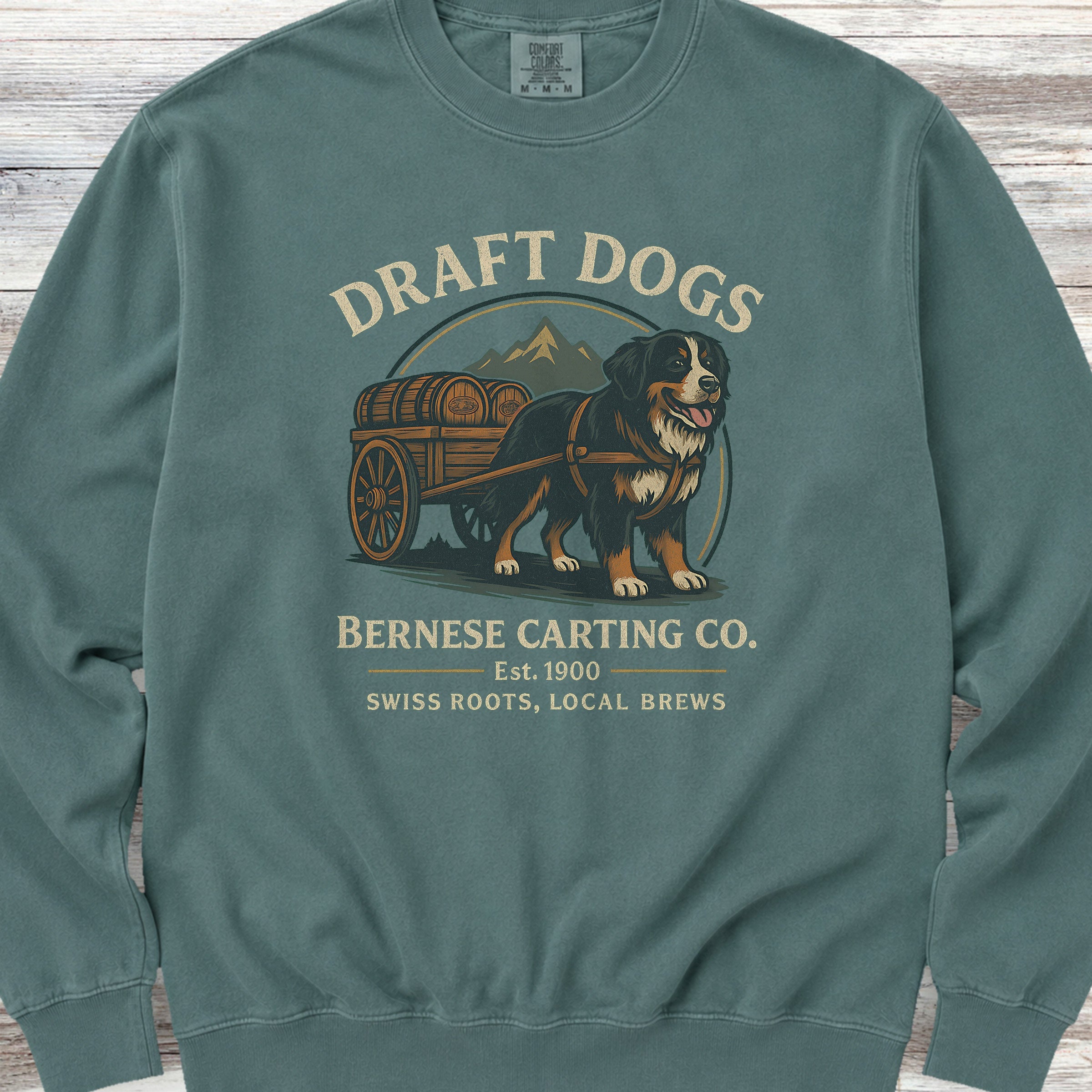 Bernese Mountain Dog Draft Dogs Sweatshirt - Blue Spruce