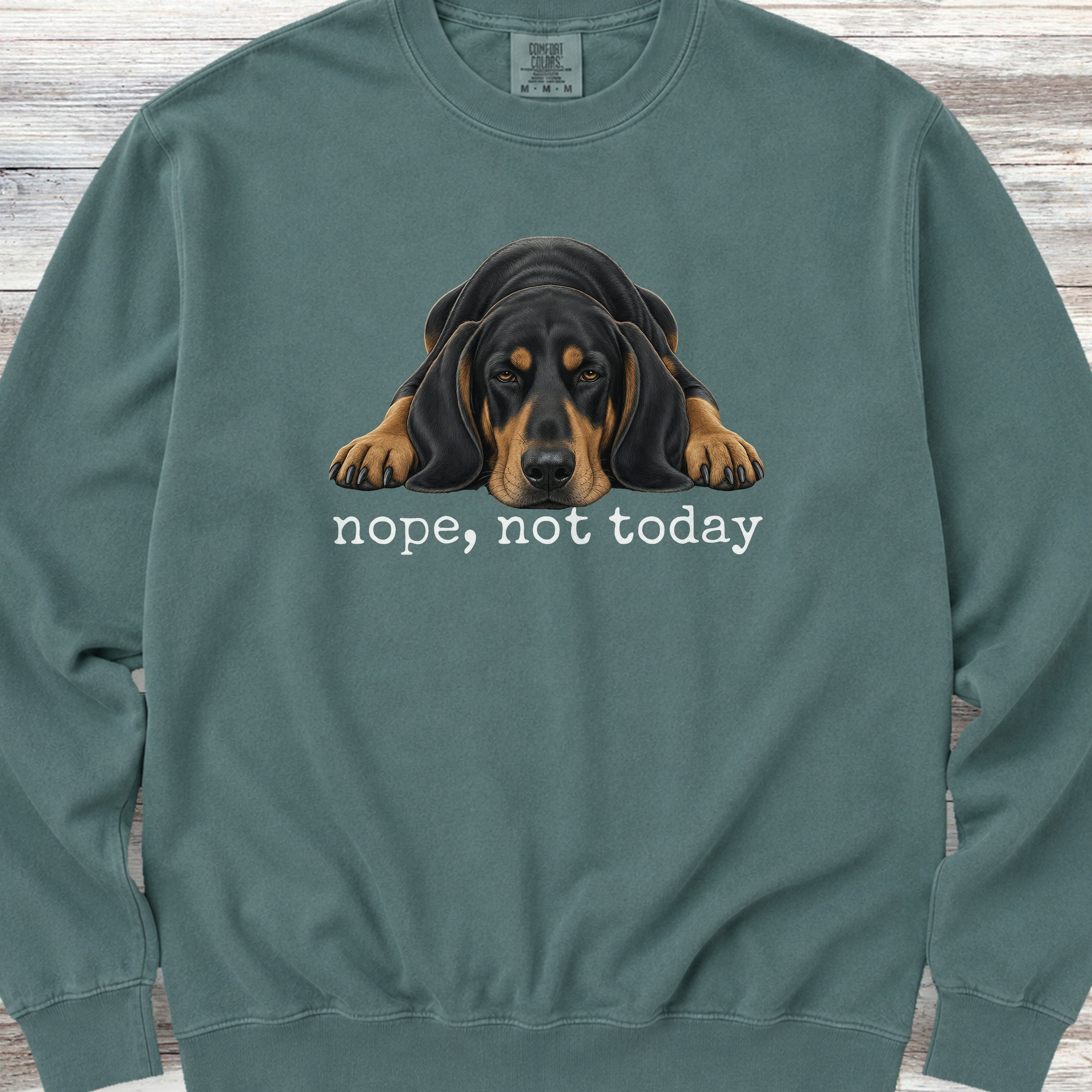 Coonhound Nope Sweatshirt - Blue Spruce