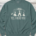 Border Collie Herd You Sweatshirt - Blue Spruce