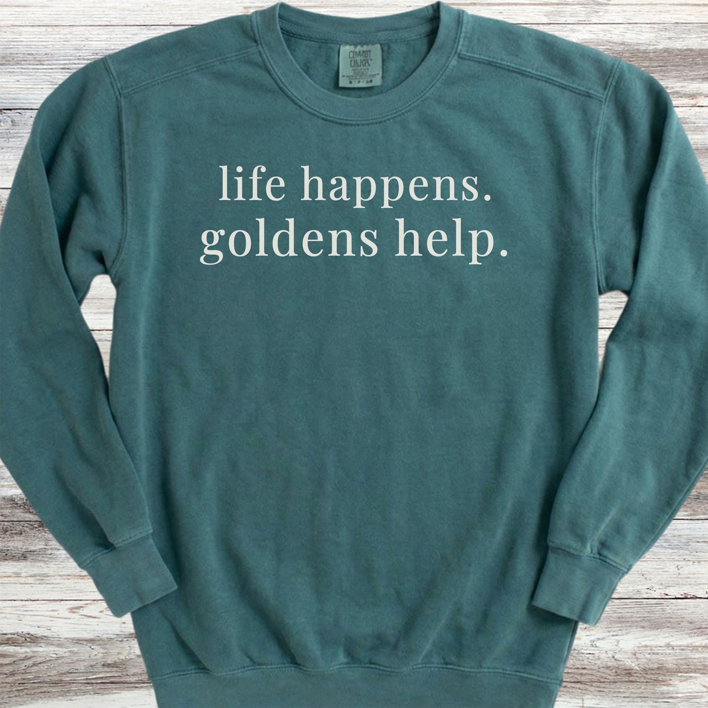 Golden Retriever Help Sweatshirt - Blue Spruce