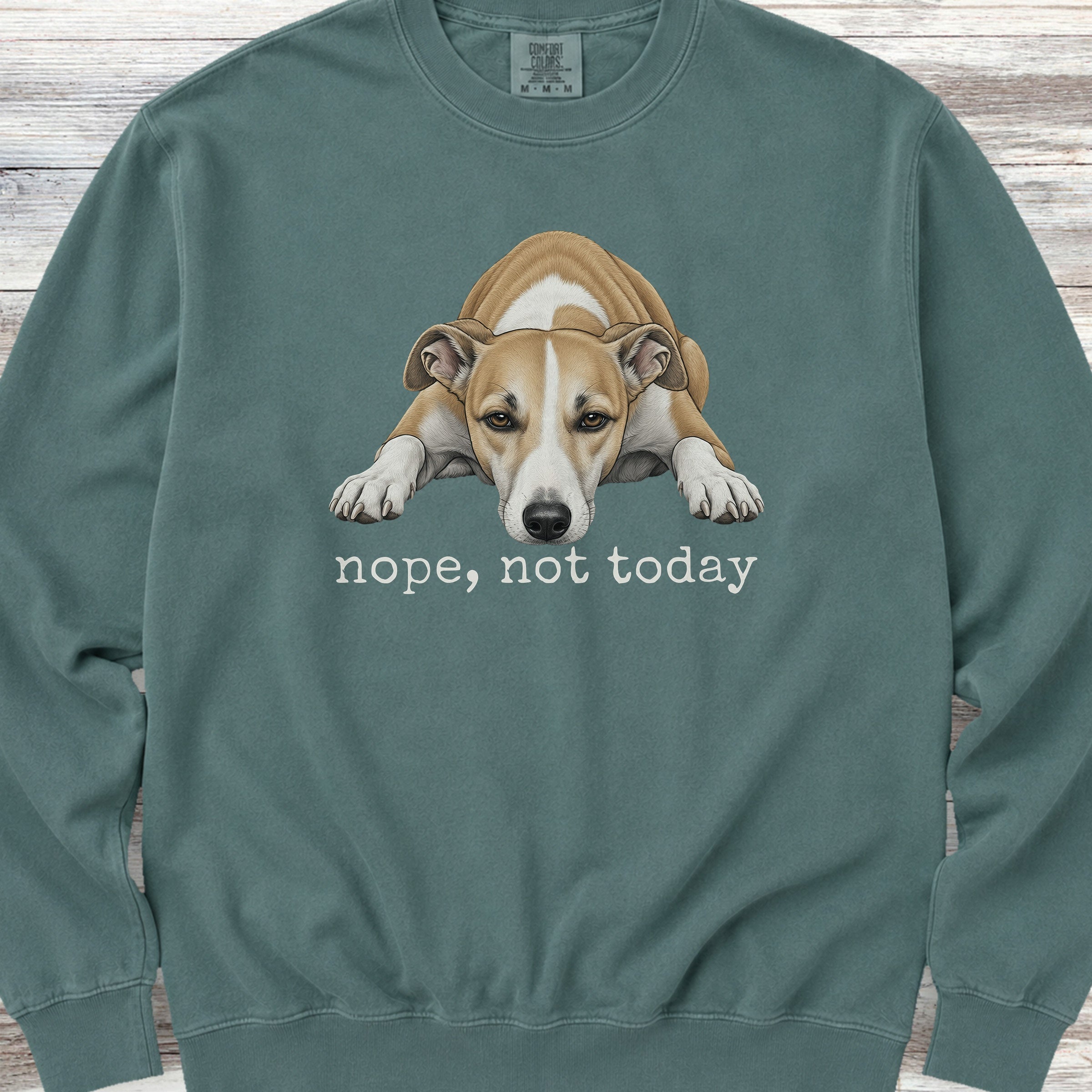 Whippet Nope Sweatshirt - Blue Spruce