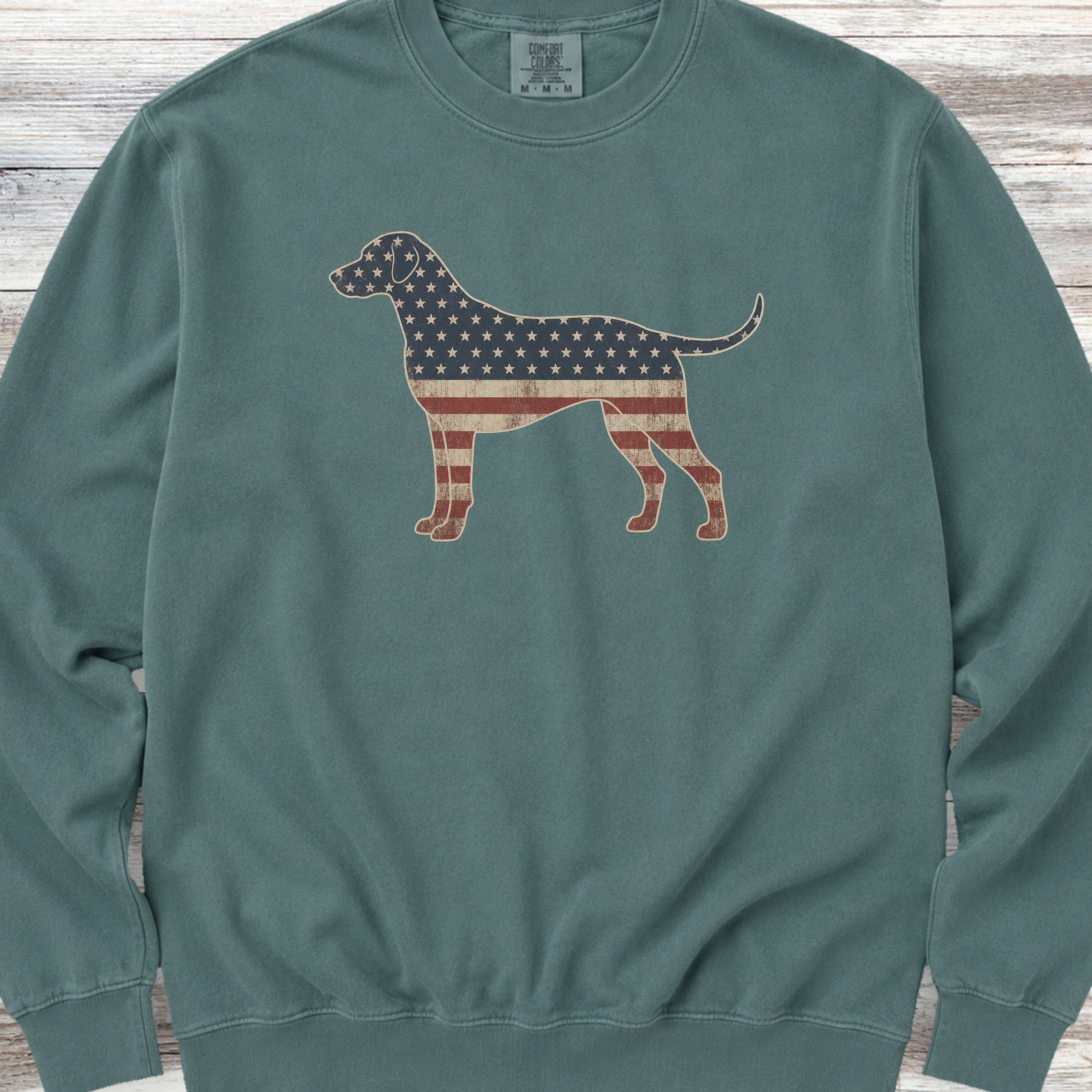 Rhodesian Ridgeback Vintage USA Sweatshirt - Blue Spruce