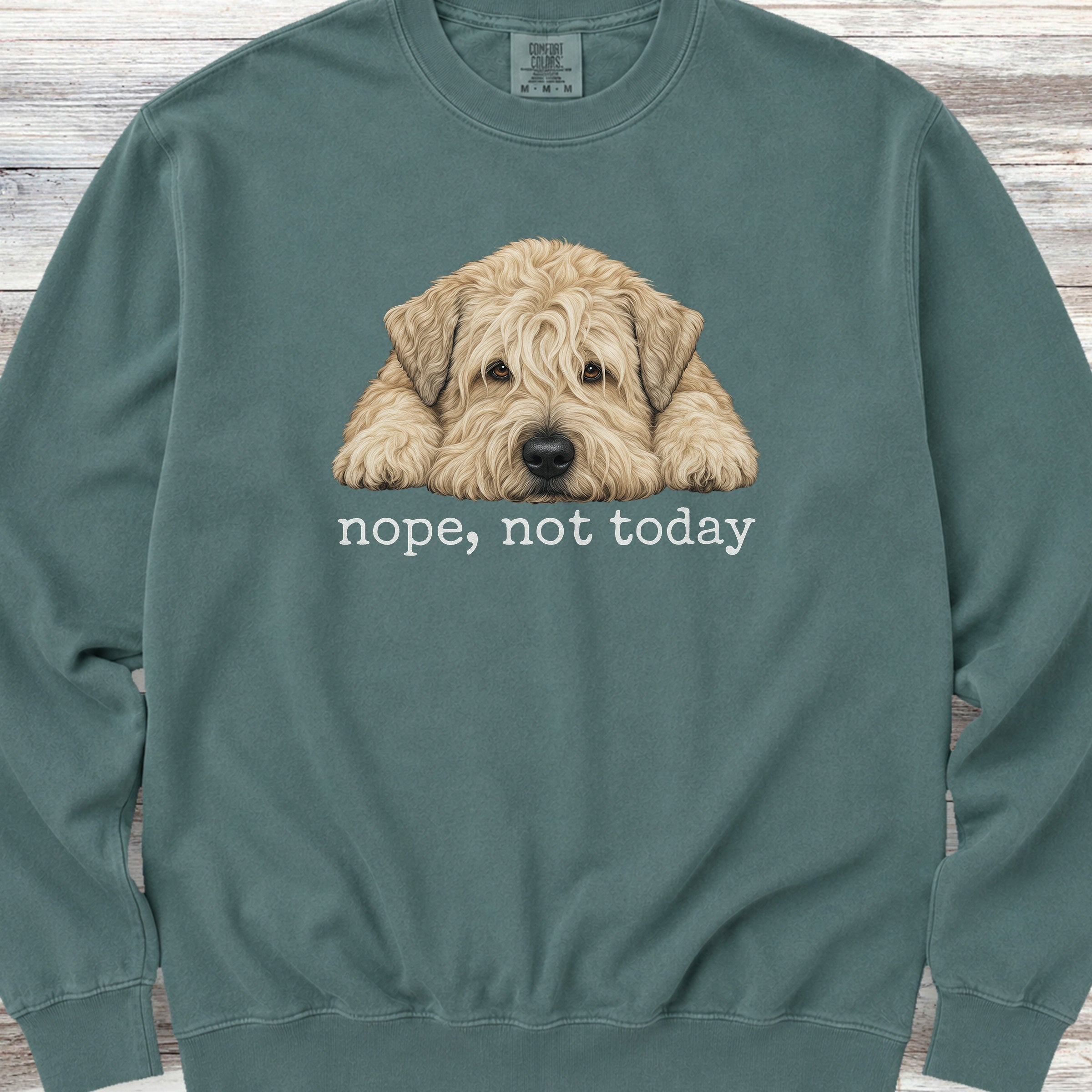 Wheaten Nope Sweatshirt - Blue Spruce