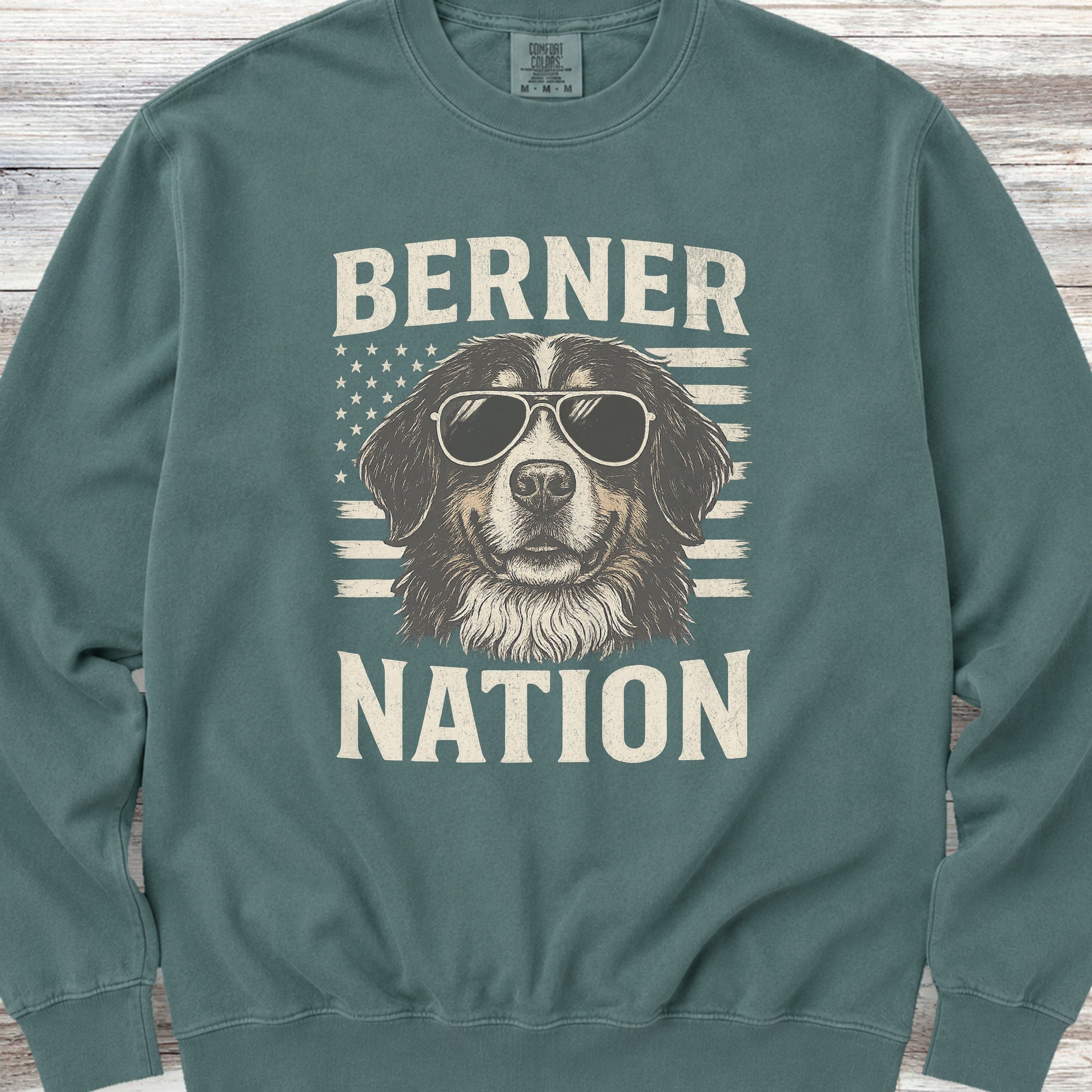 Bernese Mountain Dog Nation Sweatshirt - Blue Spruce
