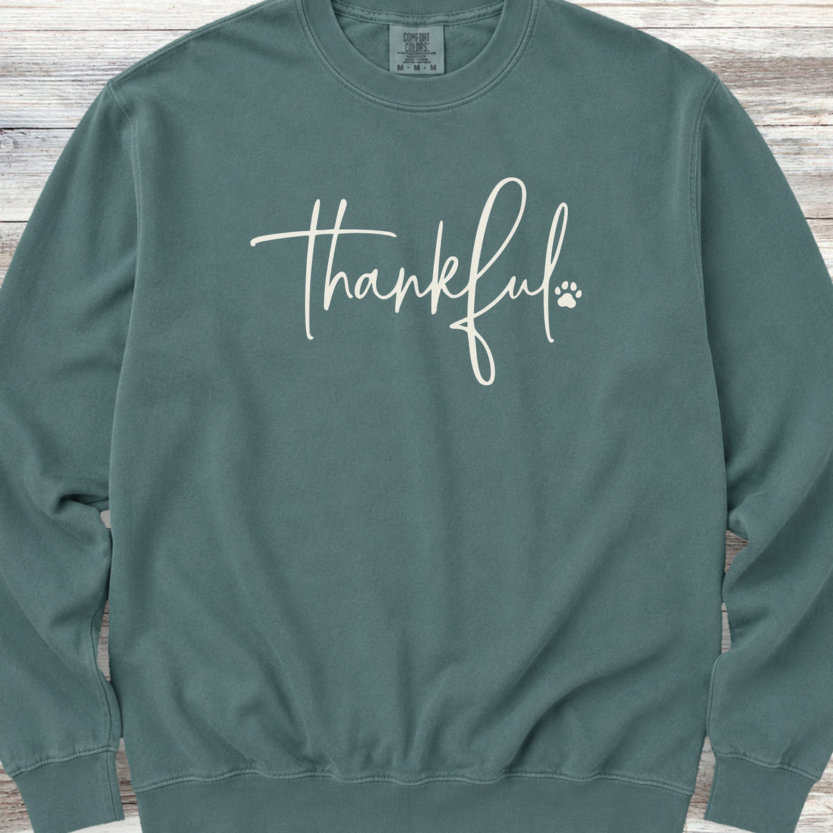 Thankful Sweatshirt - Blue Spruce