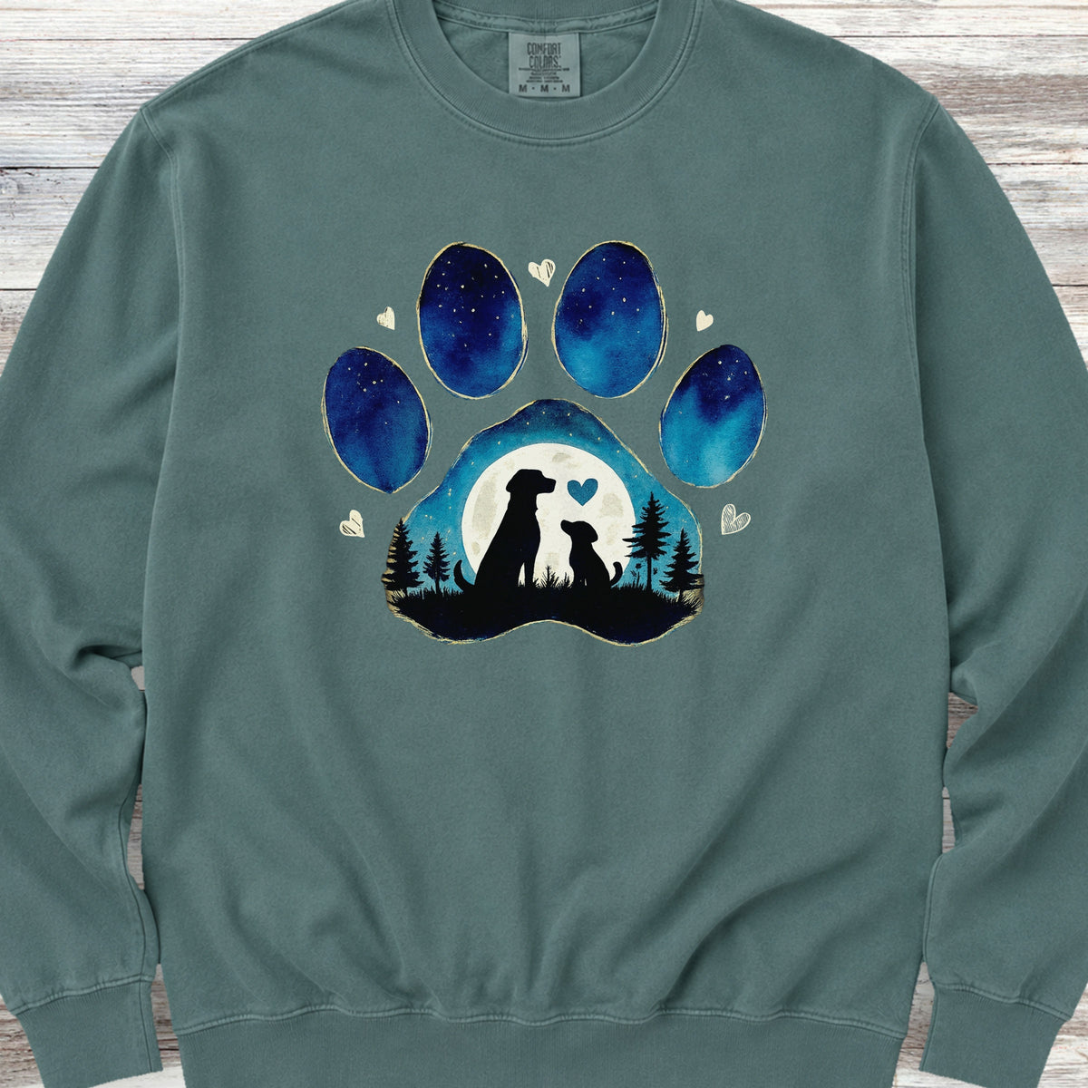Love You to the Moon Sweatshirt - Blue Spruce
