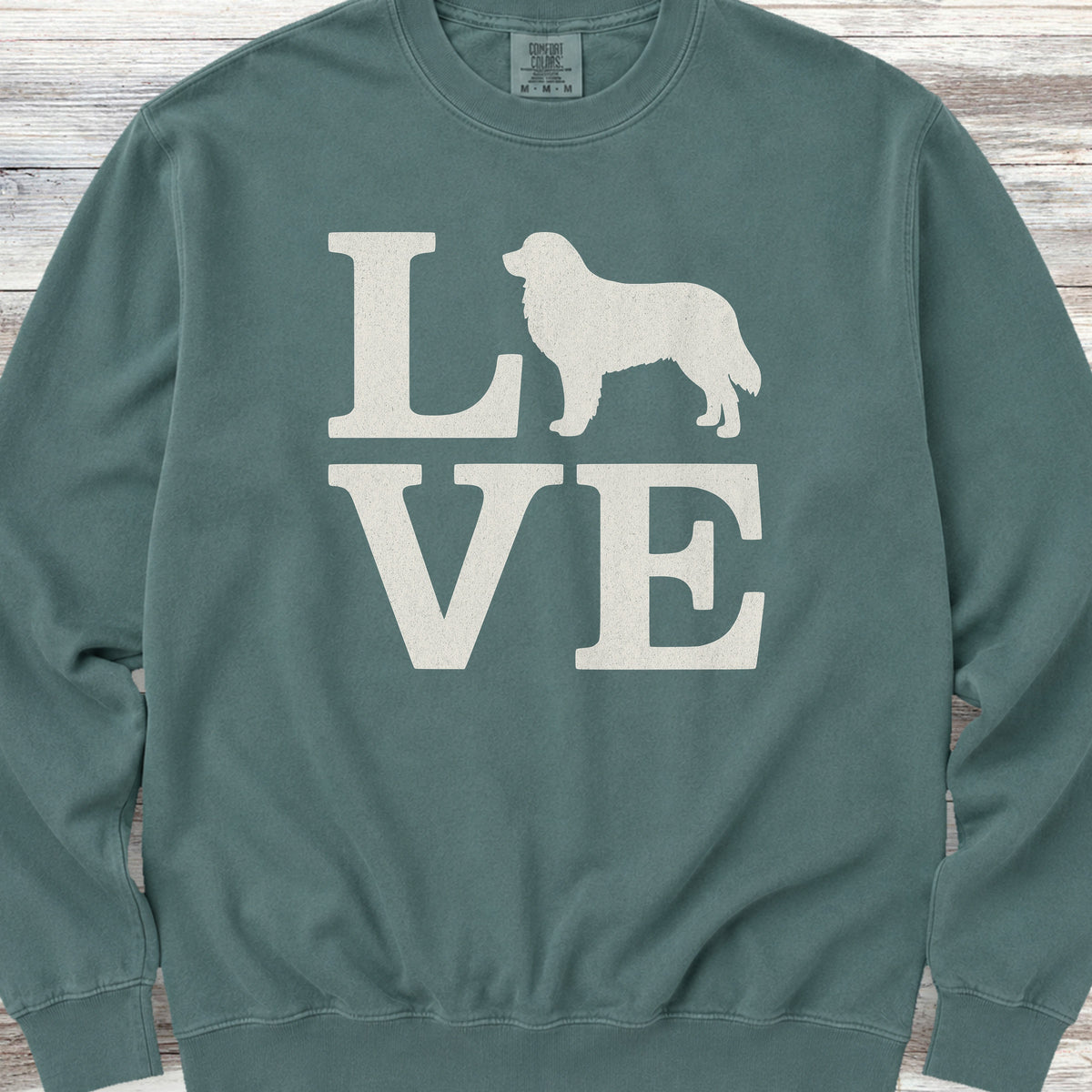 Bernese Mountain Dog Love Sweatshirt - Blue Spruce