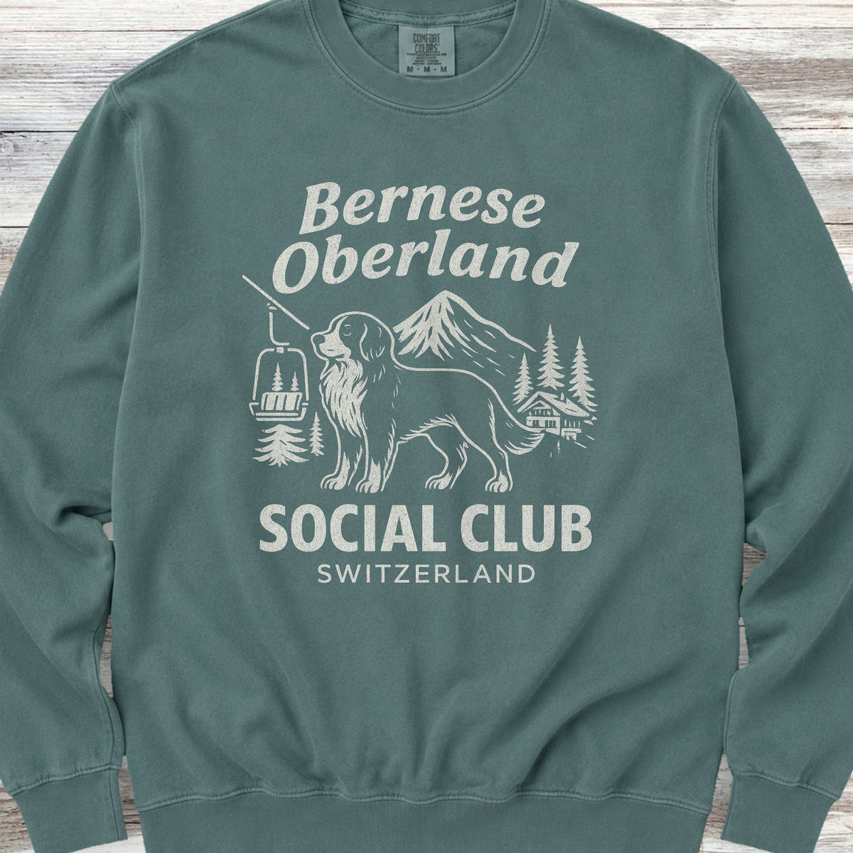 Bernese Mountain Dog Oberland Sweatshirt - Blue Spruce
