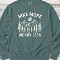 Hike More Worry Less Sweatshirt - Blue Spruce