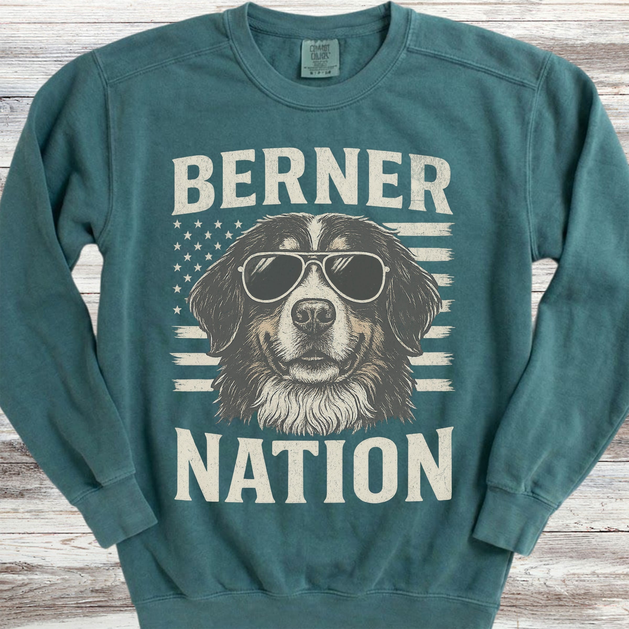 Bernese Mountain Dog Nation Sweatshirt - Blue Spruce
