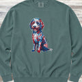 Doodle American Graffiti Art Sweatshirt - Blue Spruce