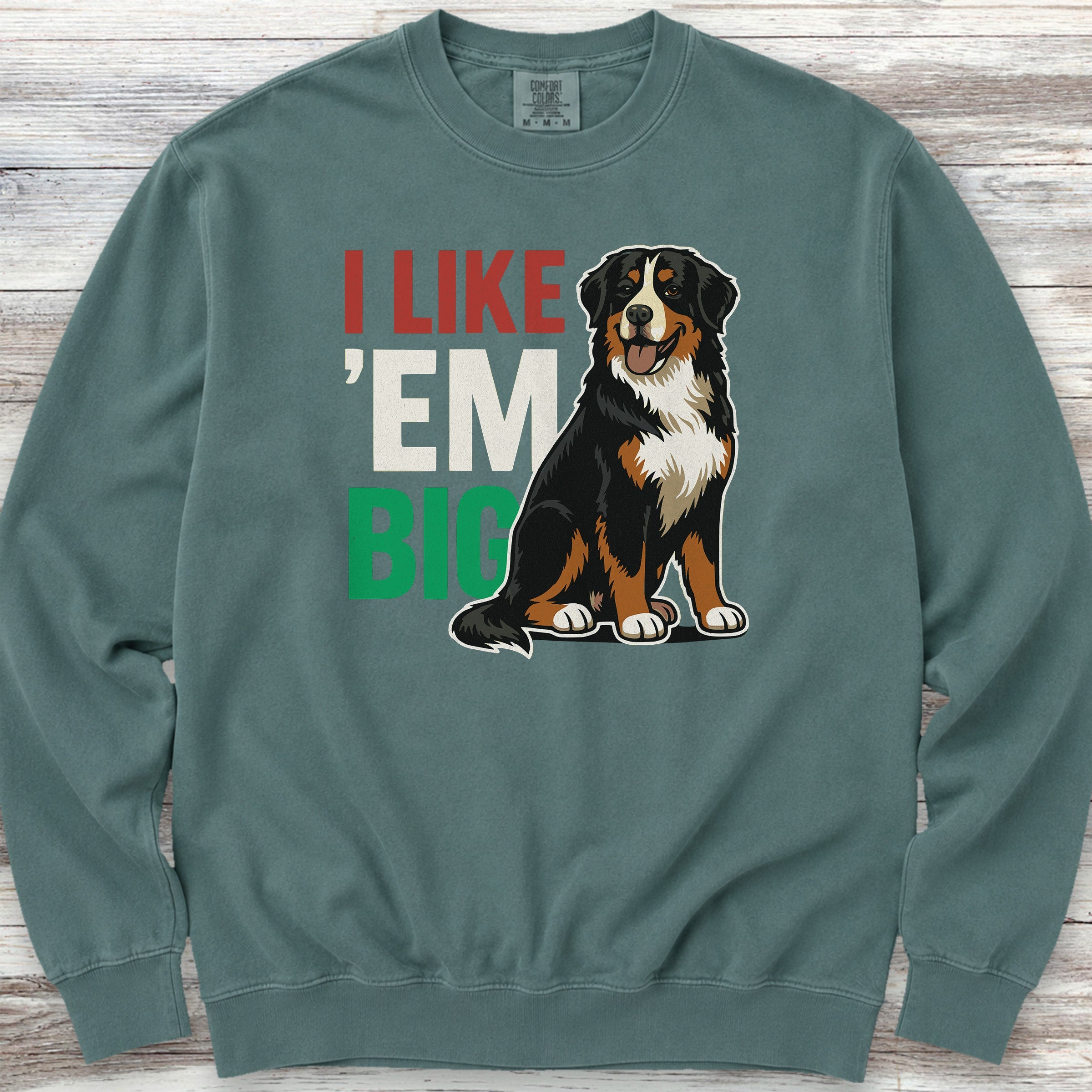 Bernese Mountain Dog Big Sweatshirt - Blue Spruce
