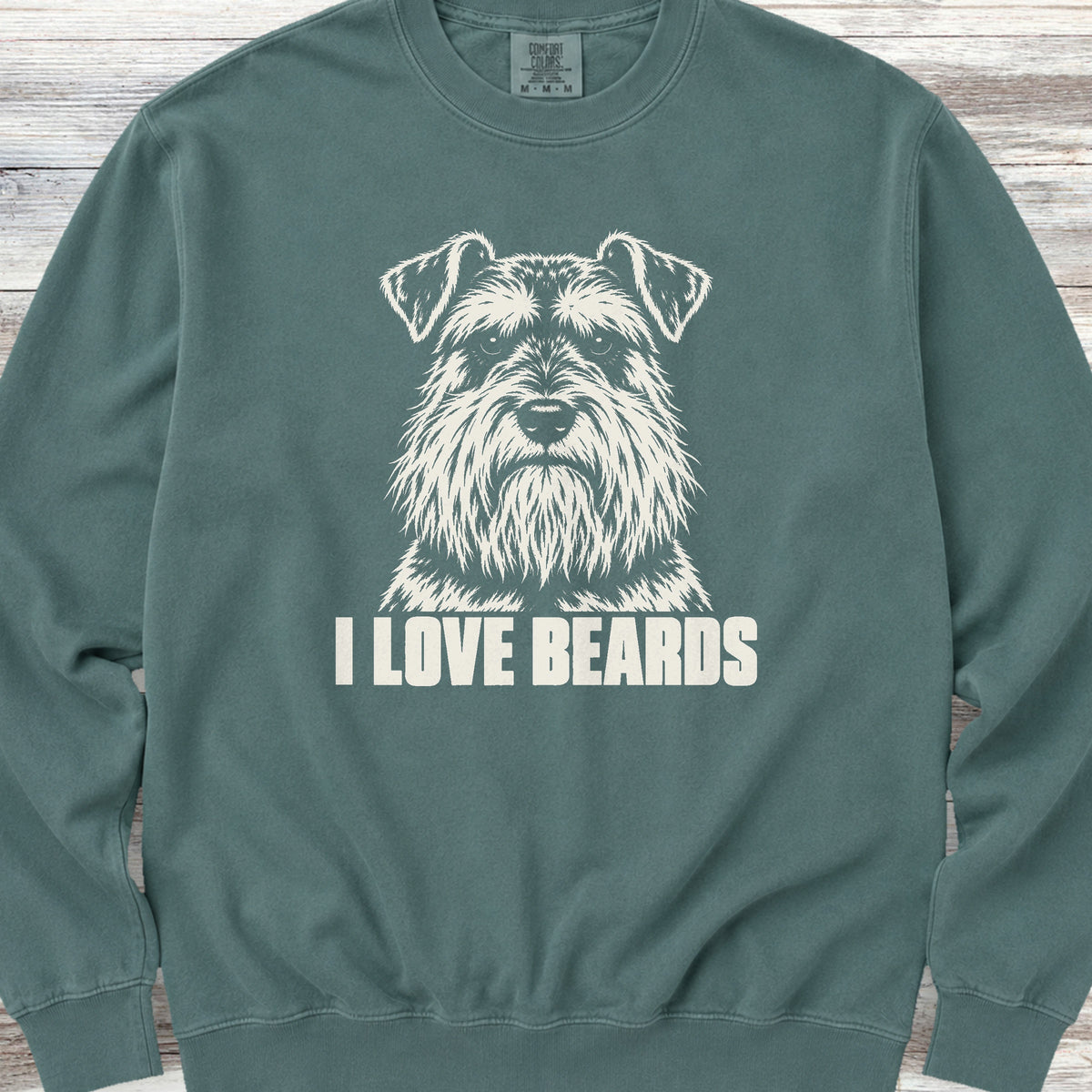 Schnauzer I Love Beards Sweatshirt - Blue Spruce